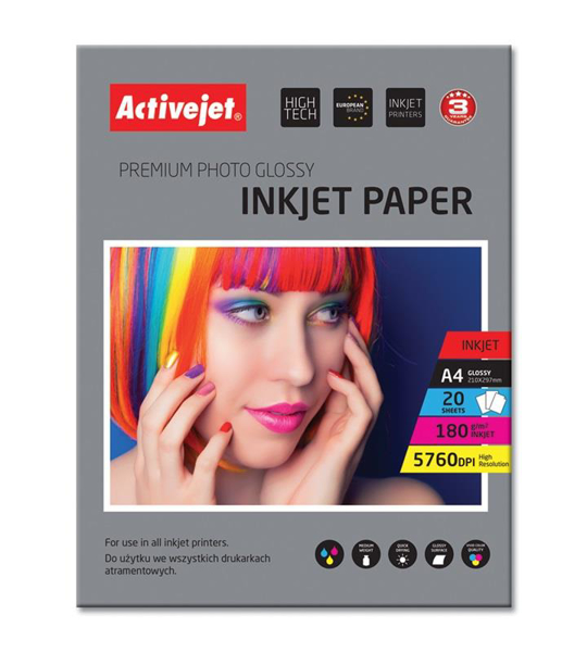 Kép Activejet AP4-180G20 photo paper for ink printers