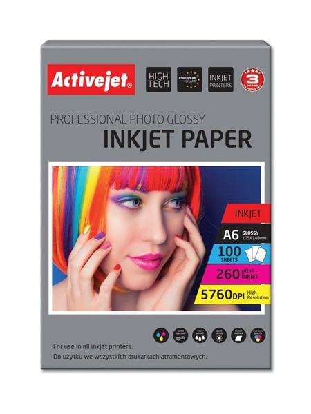 Kép Activejet AP6-260GR100 photo paper for ink printers