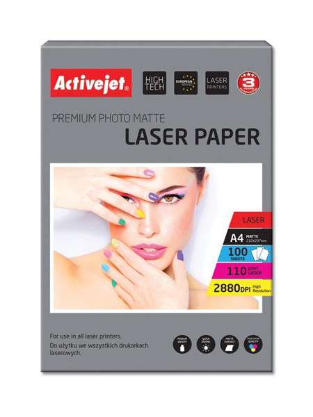 Kép Activejet AP4-110M100L matt photo paper for laser printers