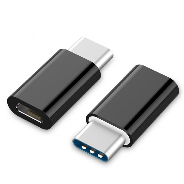 Kép Adapter GEMBIRD A-USB2-CMmF-01 (USB 2.0 type C M - Micro USB F black color)