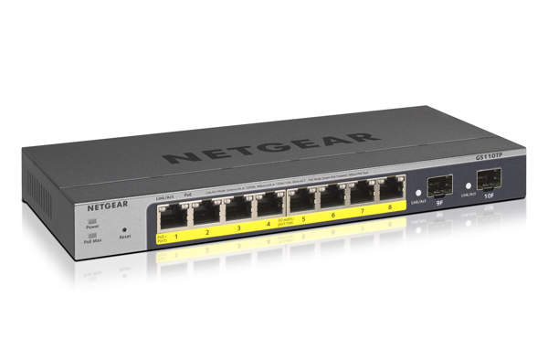 Kép Netgear GS110TP Managed L2/L3/L4 Gigabit Ethernet (10/100/1000) Grey Power over Ethernet (PoE)