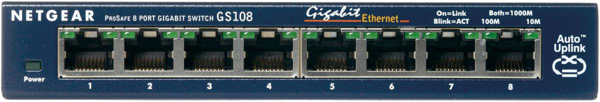 Kép Switch NETGEAR GS108GE (8x 10/100/1000Mbps)