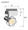 Kép Reflektor Activejet AJE-BLANKA 1P (40 W E14)