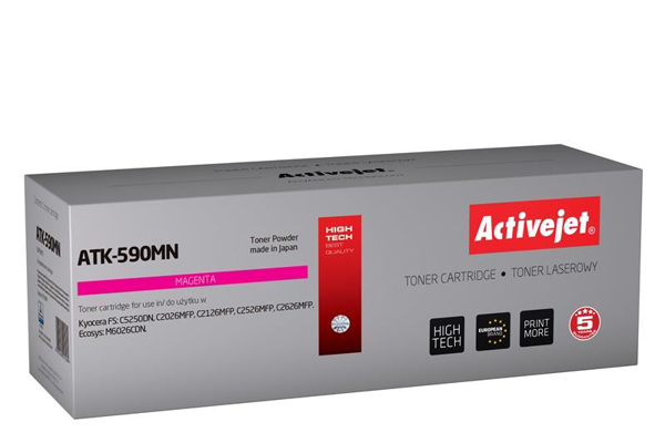 Kép Toner tintapatron Activejet ATK-590M (replacement Kyocera TK-590M Supreme 5 000 pages Magenta)