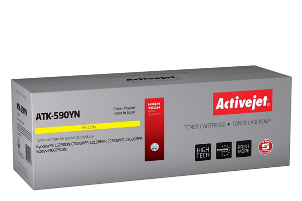 Kép Toner tintapatron Activejet ATK-590YN (replacement Kyocera TK-590Y Supreme 5 000 pages yellow)