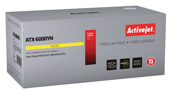 Kép Toner tintapatron Activejet ATX-6000YN (replacement Xerox 106R01633 Supreme 1000 pages yellow)