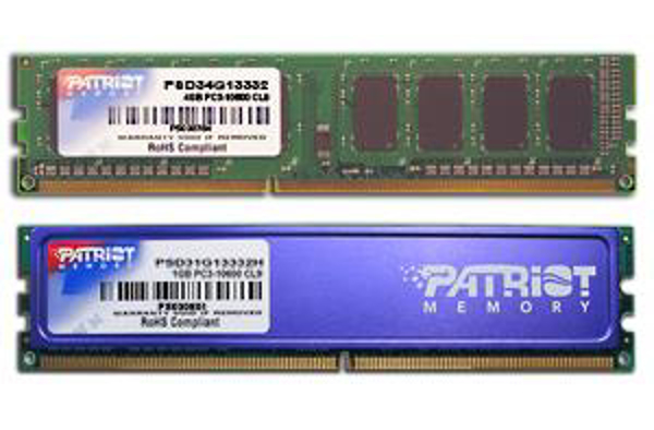 Kép Patriot Memory PSD34G13332 memory module 4 GB DDR3 1333 MHz