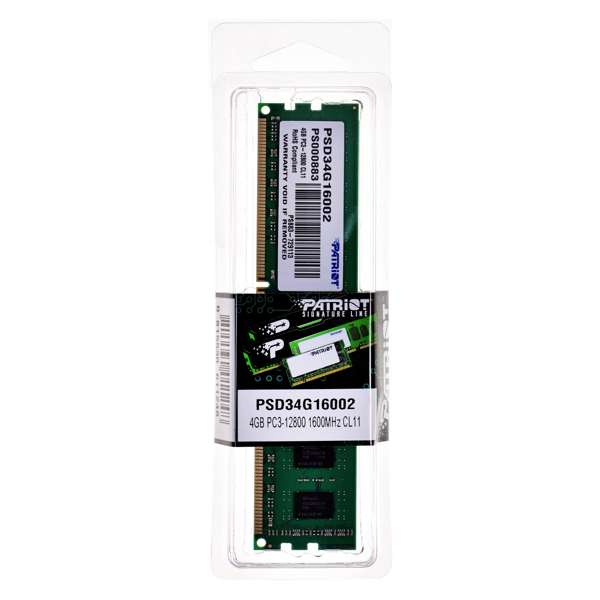 Kép Memory Patriot Memory PSD34G16002 (DDR3 ECC, 1 x 4 GB, 1600 MHz, 11)