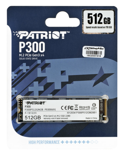 Kép SSD PATRIOT P300 M.2 PCI-EX4 NVME 512GB