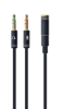 Kép Gembird CCA-418M Adapter audio stereo 3.5mm mini Jack/4PIN/ audio cable 0.2 m 2 x 3.5mm Black
