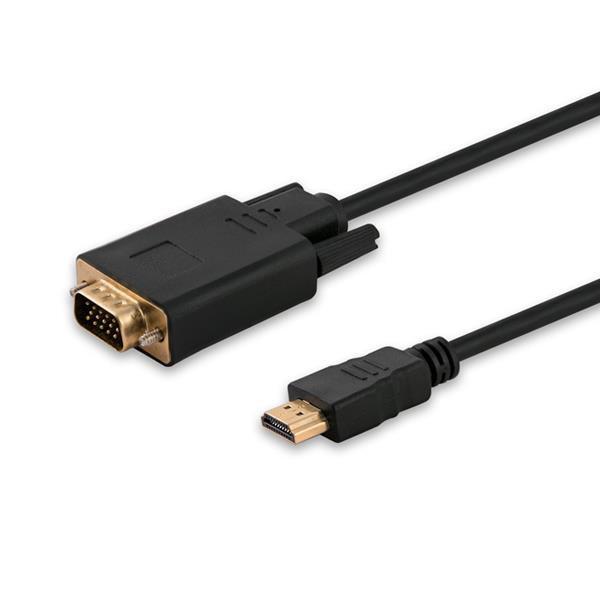 Kép Savio CL-103 video cable adapter 1.8 m HDMI Type A (Standard) VGA (D-Sub) Black