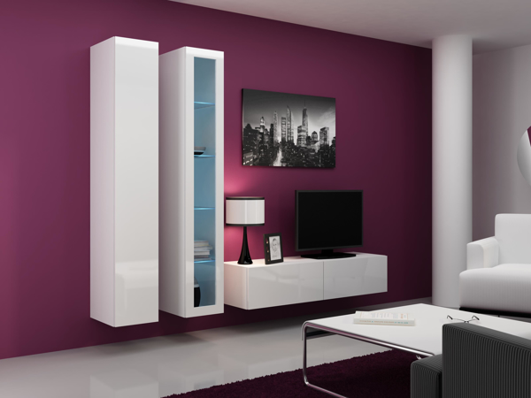 Kép Cama Living room cabinet set VIGO 10 white/white gloss