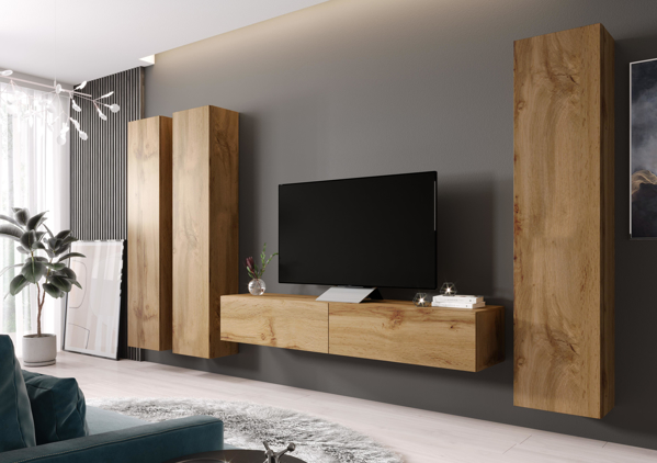 Kép Cama Living room cabinet set VIGO 1 wotan oak/wotan oak gloss
