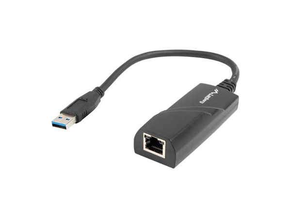 Kép Lanberg NC-1000-01 cable interface/gender adapter USB-A RJ-45 Black