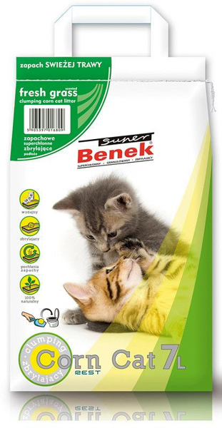 Kép Certech Super Benek Corn Cat Fresh Grass - Corn Cat Litter Clumping 7 l