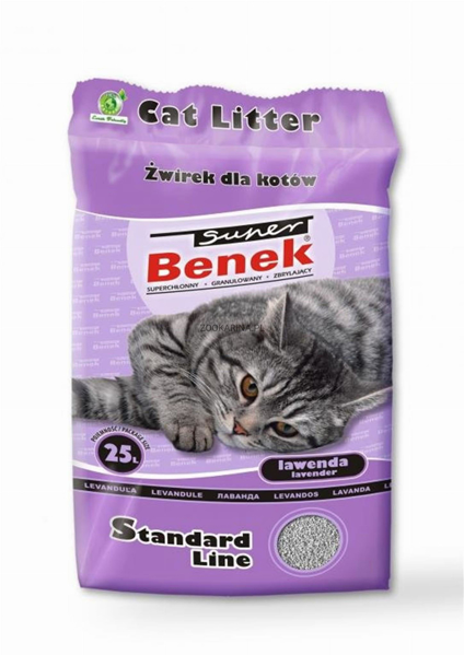 Kép Certech Super Benek Standard Lavender - Cat Litter Clumping 25 l (20 kg)
