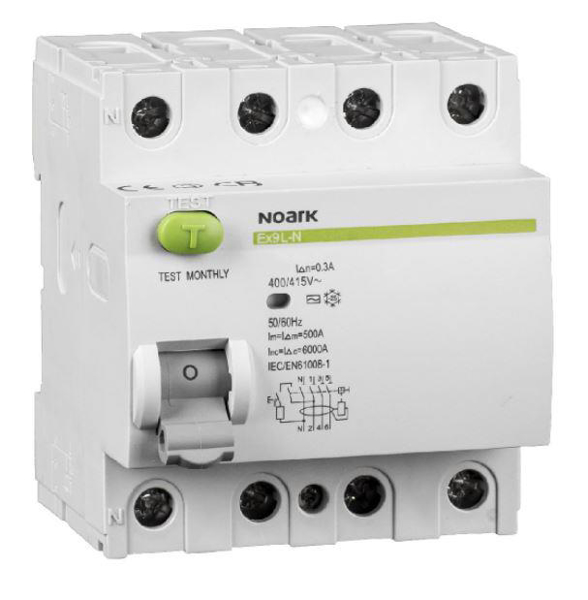 Kép 108370 Residual current circuit breakers Noark Ex9L-N 4P 40A A 300mA