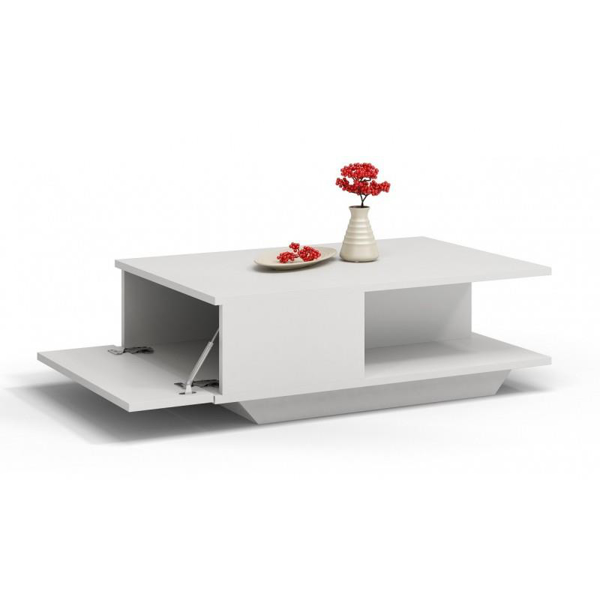 Kép Topeshop DENVER WHITE coffee/side/end table Coffee table Free-form shape 1 leg(s)
