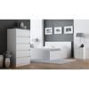 Kép Topeshop K2 WHITE nightstand/bedside table 2 drawer(s) White