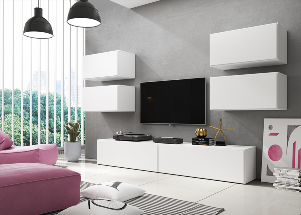 Kép Cama living room furniture set ROCO 2 (2xRO1 + 4xRO3) white/white/white