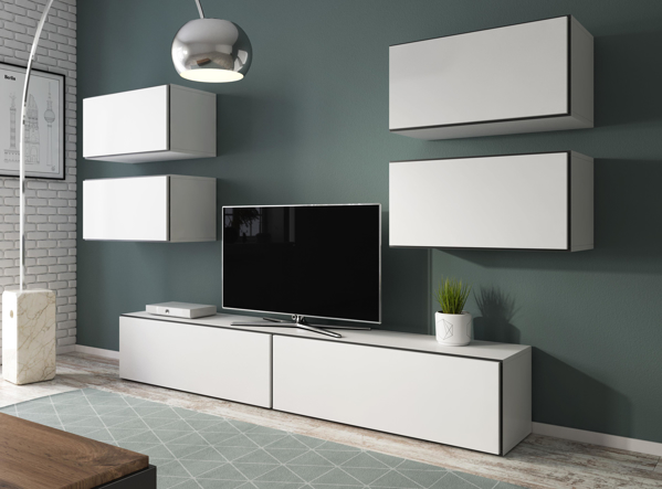 Kép Cama living room furniture set ROCO 2 (2xRO1 + 4xRO3) white/black/white
