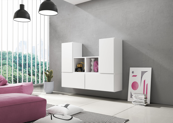 Kép Cama living room furniture set ROCO 18 (4xRO3 + 2xRO6) white/white/white