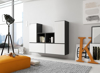 Kép Cama living room furniture set ROCO 18 (4xRO3 + 2xRO6) black/black/white