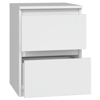 Kép Topeshop M2 WHITE nightstand/bedside table 2 drawer(s) White