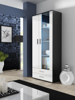 Kép Cama display cabinet SOHO S6 2D2S black/white gloss