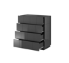 Kép Cama chest of drawers 4D REJA graphite gloss/graphite gloss