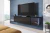 Kép Cama TV cabinet VIGO SKY 160/40/30 black/black gloss
