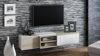 Kép Cama TV cabinet SIGMA1 180 sonoma oak/white gloss