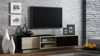 Kép Cama TV cabinet SIGMA1 180 sonoma oak/black gloss