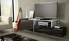Kép Cama TV cabinet SIGMA 3 180 black/black gloss + biały