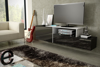 Kép Cama TV cabinet SIGMA 3 180 black/black gloss + biały