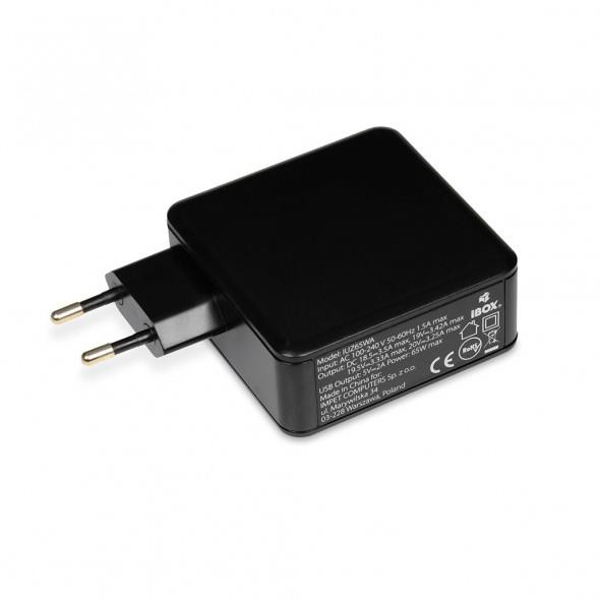 Kép iBox IUZ65WA power adapter/inverter Auto 65 W Black (IUZ65WA)