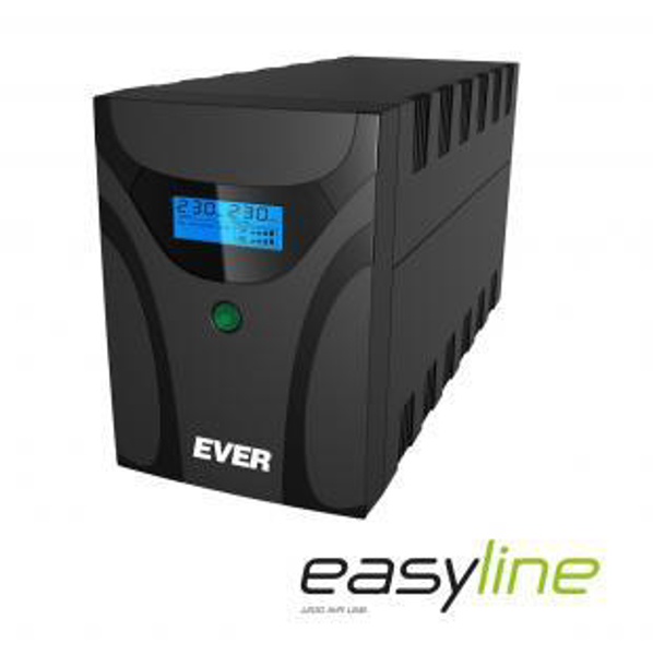 Kép Ever EASYLINE 1200 AVR USB uninterruptible power supply (UPS) Line-Interactive 1200 VA 600 W 4 AC outlet(s) (T/EASYTO-001K20/00)