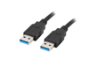 Kép Lanberg CA-USBA-30CU-0010-BK USB cable 1m 3.0 USB A Black (CA-USBA-30CU-0010-BK)