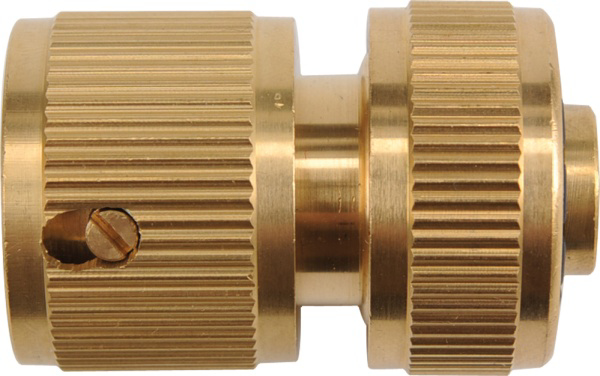 Kép FLO QUICK COUPLER FOR GARDEN HOSE BRASS 1/2'' WITH STOP FUNCTION (89101)
