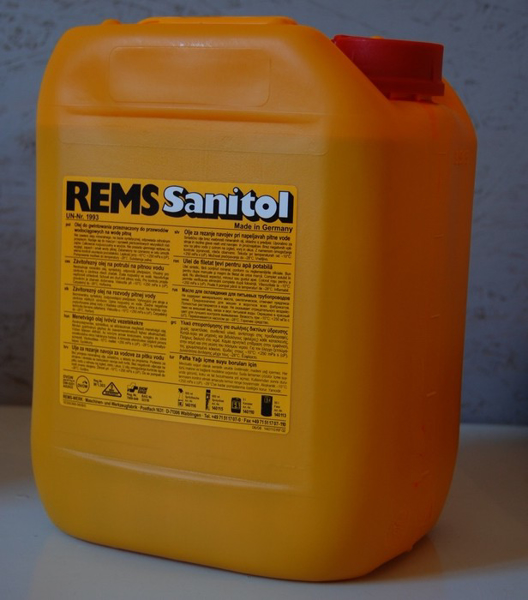 Kép REMS THREADING AGENT SANITOL 5L FOR DRINKING WATER INSTALLATION (140110R)