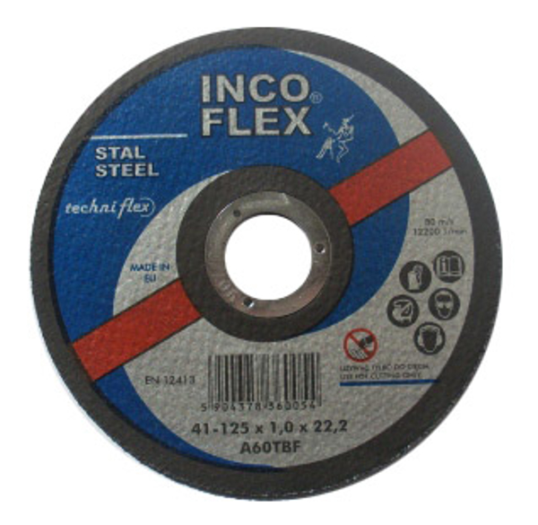 Kép INCOFLEX Vágókorong fémre 180 x 1,6 x 22,2mm (M41-180-1.6-22A46T)
