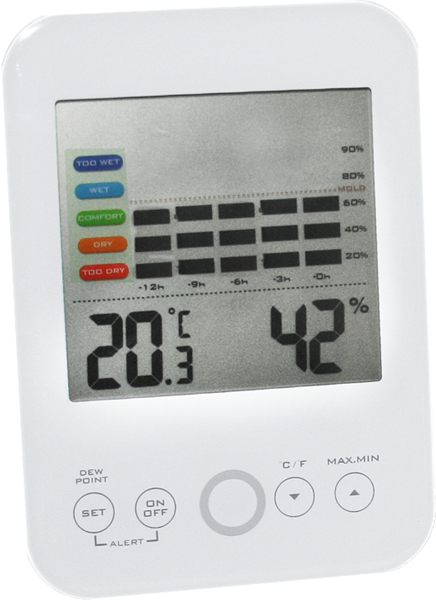 Kép TERDENS ELECTRONIC THERMOHIGROMETER INTERNAL WITH ALARMS (3564)