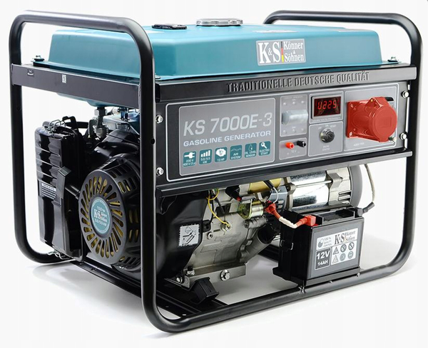 Kép KÖNNER & SÖHNEN Benzinmotoros áramfejlesztő 5,0kW 230/400V KS 7000E-3 (KS7000E-3)