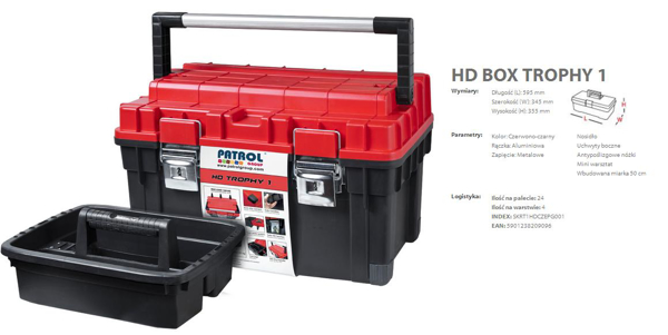 Kép PATROL TOOL BOX HD TROPHY 1, BLACK-RED, 60x35x35cm (SKRT1HDCZEPG001)