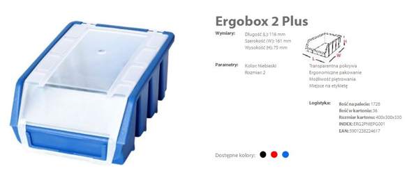 Kép ERGOBOX PLUS 2 BLUE, 118 x 161 x 75mm (ERG2PNIEPG001)