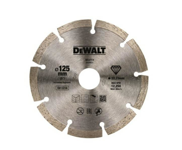Kép DEWALT Gyémánttárcsa szegmentált 125x1,7x22,2mm (DT3711-QZ)