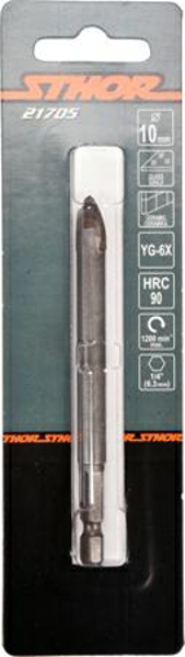 Kép STHOR Üvegfúró 10mm HEX (21705)