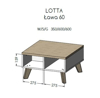 Kép Cama LOTTA 60 coffee table wotan oak/mat black (LOTTA LAW60 WOT)