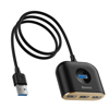 Kép 4-in-1 Baseus Square Round USB Adapter, HUB USB 3.0 to 1x USB 3.0 + 3x USB 2.0, 1m black (CAHUB-AY01)