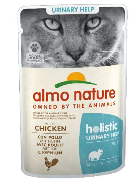 Kép Almo Nature Holistic Urinary help - wet food for adult cats with chicken - 70g